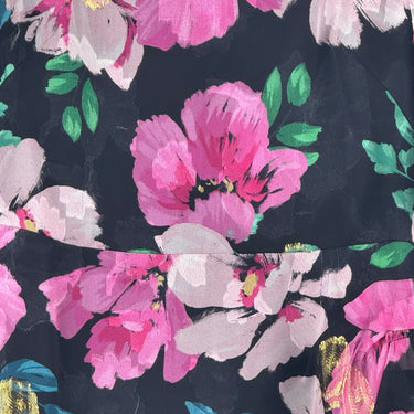 Shoshanna Midnight Floral Half Sleeve Maxi Dress