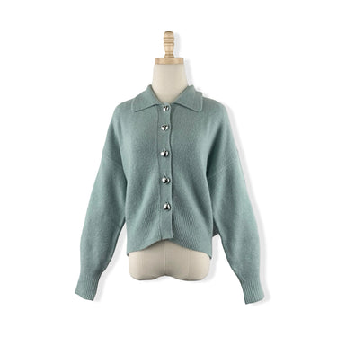 a . new day Heart Button Cardigan