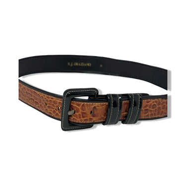 Vintage R.J. Graziano Croc Embossed Contrast Belt