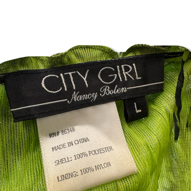 Vintage City Girl Patterned Fringe Top