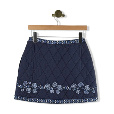 Area Stars Embroidered Quilted Mini Skirt