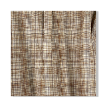 Billy Reid British Khaki Linen Line Plaid John Shirt