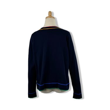 Elliott Lauren Striped Hem Sweater