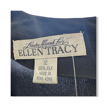 Vintage Linda Allard for Ellen Tracy Silk Wrap Bodice Dress