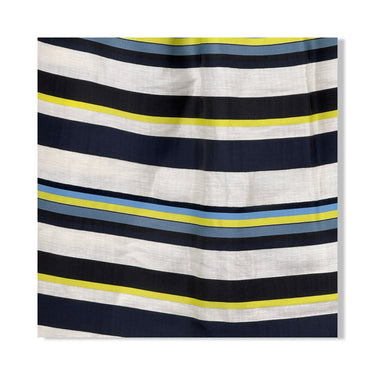 Jil Sander Navy Pleated Striped Skirt