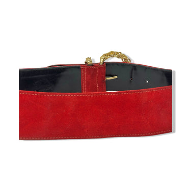 Vintage R.J. Graziano Suede Link Chain Buckle Belt