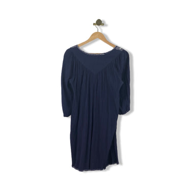 Velvet Half Sleeve Embroidered Dress