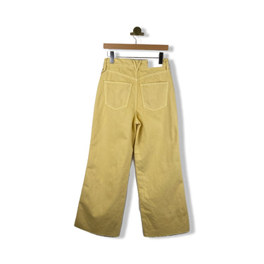 Veronica Beard Chamomile Taylor Cropped High Rise Wide Leg Jean