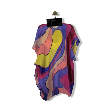 Nicole Miller Swirl Hat & Ruana Set