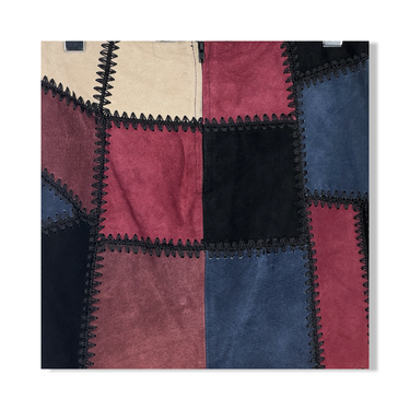 Zara Patchwork Suede Mini Skirt