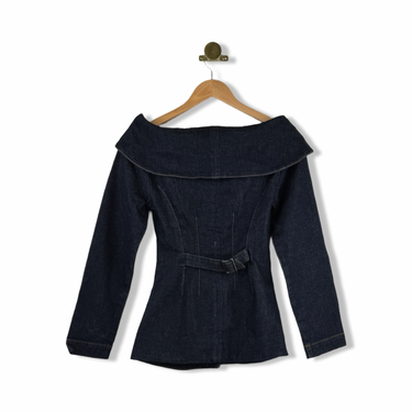 ALIGNE Elle Shawl Collar Denim Blazer