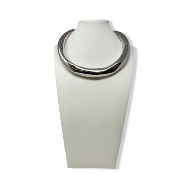 Veronica Beard Silver Tone Molten Collar Necklace