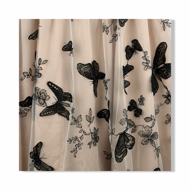 Cap Sleeve Butterfly Patch Dress