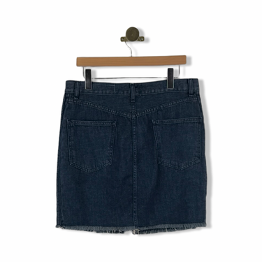 Rag & Bone Frayed Hem Denim Skirt