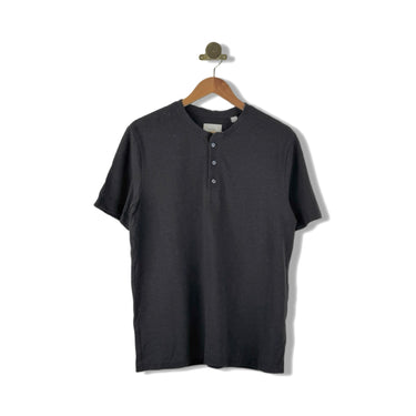 Billy Reid Short Sleeve Hemp Cotton Henley