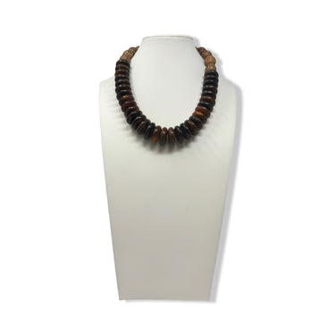 Vintage R.J. Graziano Wooden Bead Necklace