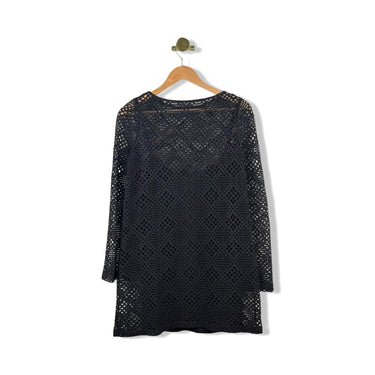 Mango Geometric Open Work Knit Dress