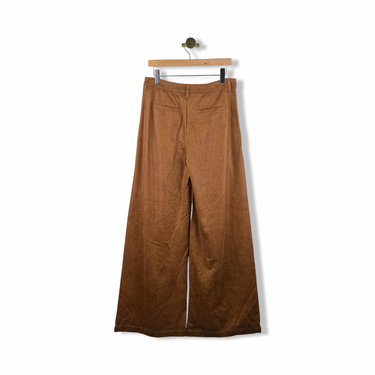 BLANKNYC Faux Suede Low Rise Wide Leg Pleated Pants