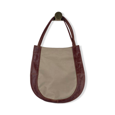 Brontibay Paris Leather Trim Shoulder Bag