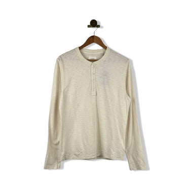 Billy Reid Long Sleeve Organic Cotton Henley