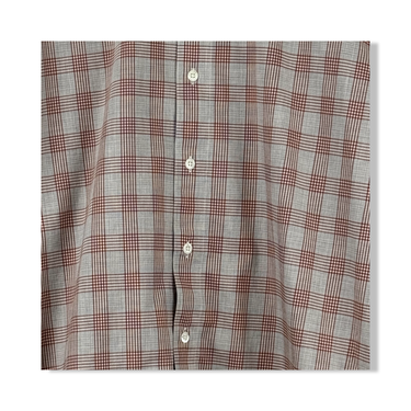 Billy Reid Ginger Melange Grid Button Up Shirt