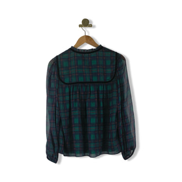 Draper James Velvet Trim Blouse