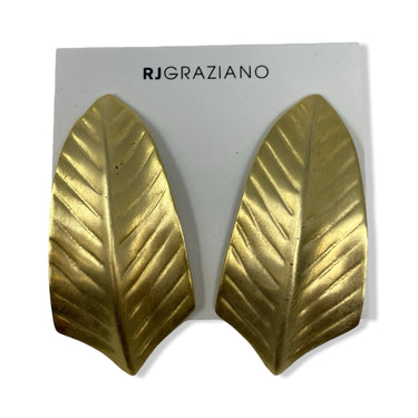 Vintage RJ Graziano Leaf Clip On Earrings