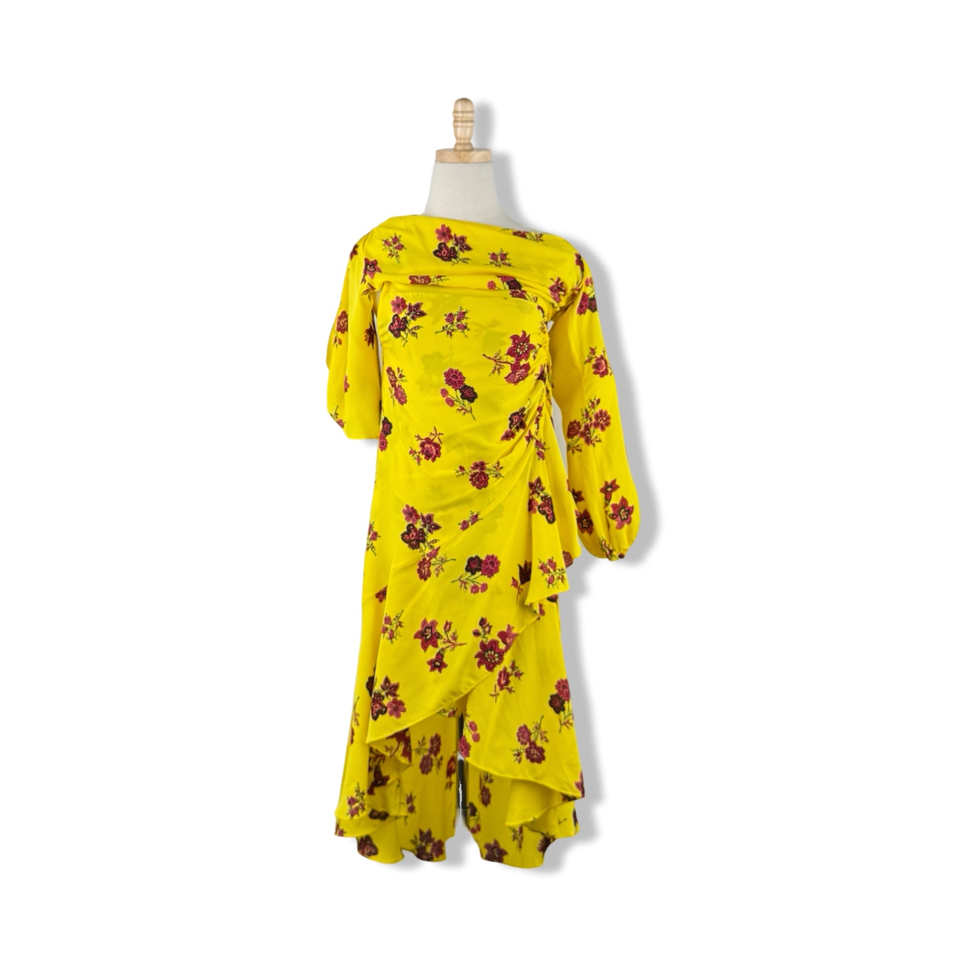 alc yellow dress A.L.C Gown with convertible straps and subtle cutouts that reveal an open tie A.L.C. Reagan Midi Dress |