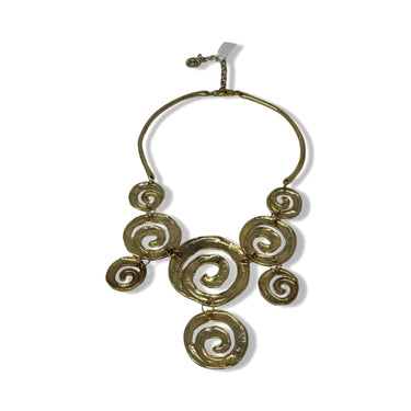 Vintage R.J. Graziano Swirl Pendant Statement Necklace