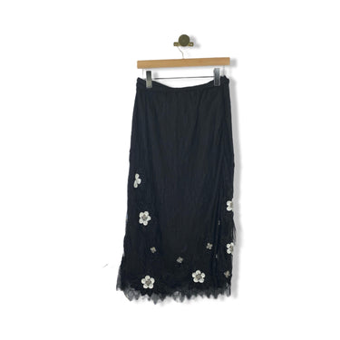 Sea New York Bethany Floral Beaded Feathered Skirt