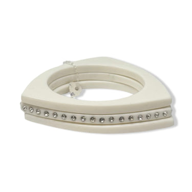 Vintage R.J. Graziano Geometric Shaped Rhinestone Bangle Set