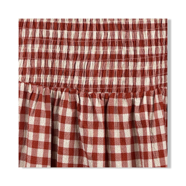 Zara Ruched Gingham Dress
