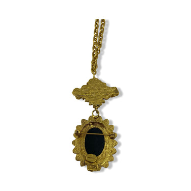 Vintage RJ Graziano Cameo Long Necklace