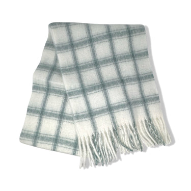 Housing Works Check Print Wool Blend Scarf