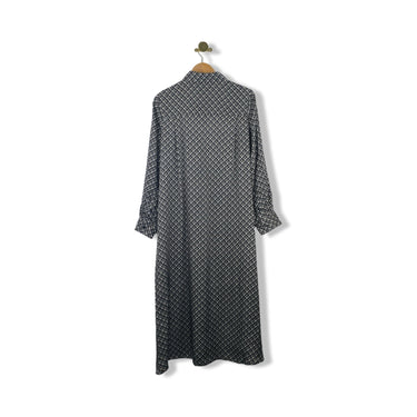 COS Geometric-Print Maxi Shirt Dress