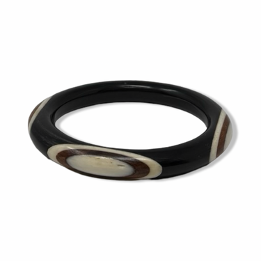 Vintage R.J. Graziano Patterned Colorblock Bangle