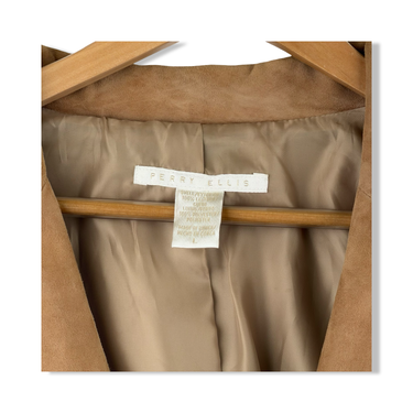 Vintage Perry Ellis Suede Long Coat