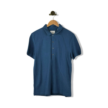 Billy Reid Hemp Cotton Twill Polo Shirt