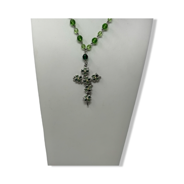 R.J. Graziano Floral Cross Bead Necklace