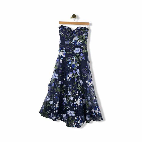 marchesa notte blue floral dress Print Midi Length - Dresses, Clothing - WMH39000 and a floral print Marchesa Notte Floral Print Midi