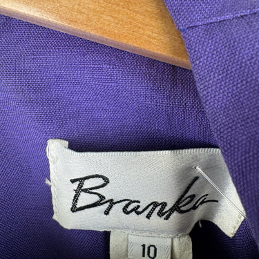 Vintage Branke Linen Blend Color Block Dress