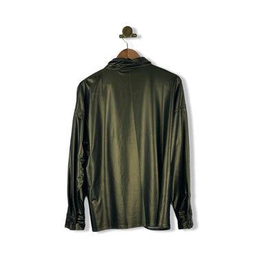 Vintage See See Metallic Button Down Top