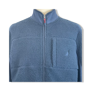 Nautica Faux Shearling Zip-Up Fleece Jacket