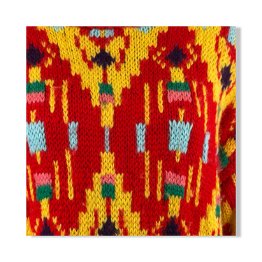 Vintage Hand Knit Vibrant Sweater
