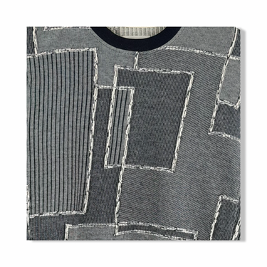 Billy Reid French Terry Patchwork Crew Sweater