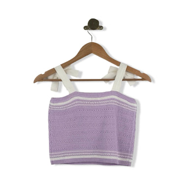 Design History Knit Stripe Bow Strap Top