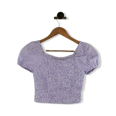 Design History Tie Front Plaid Top