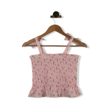 Design History Floral Smocked Bow Top