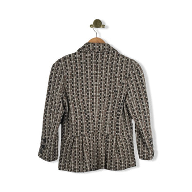 Diane Von Furstenberg Knit Geometric Print Blazer