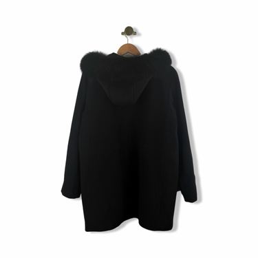 Ellen Tracy Fox Fur Trim Coat